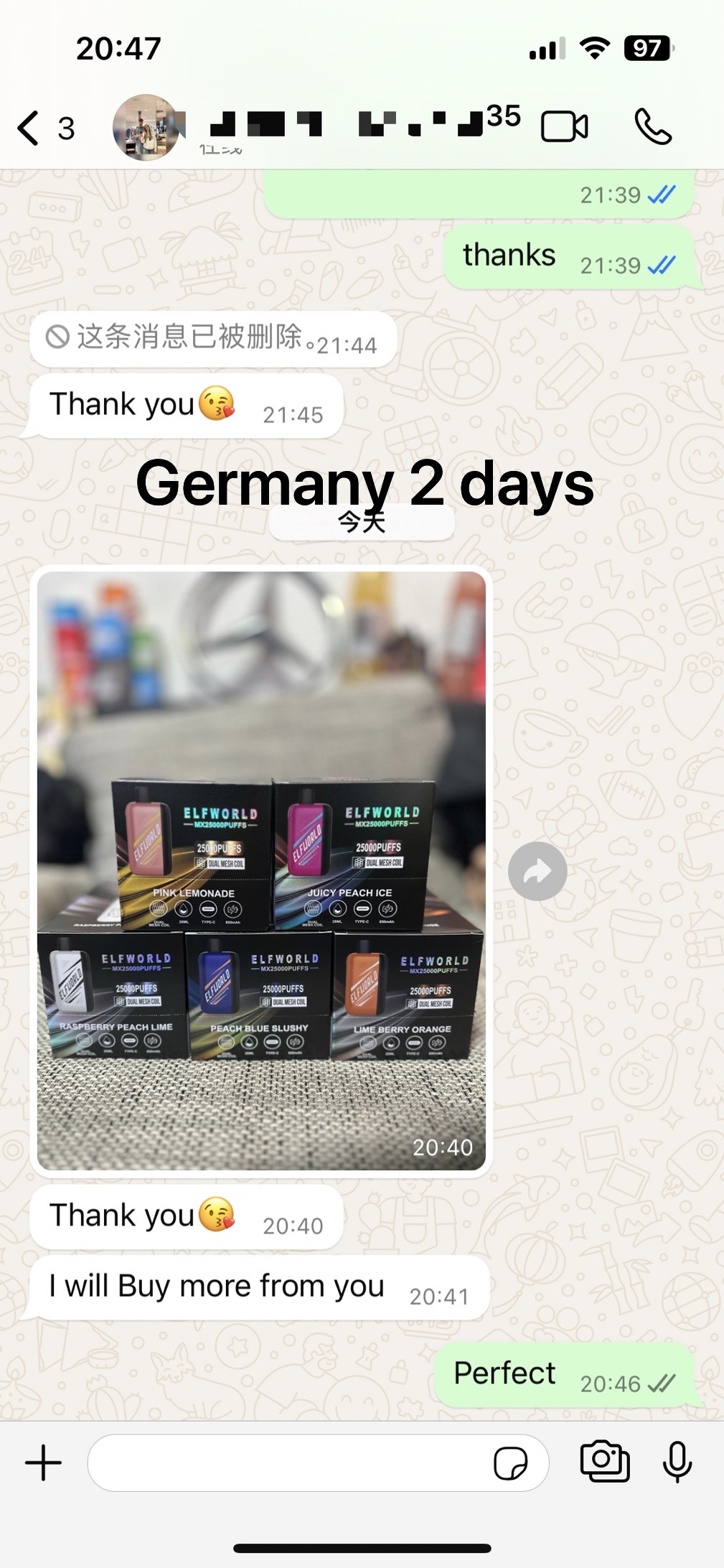 Germany customer delivery - Elfworld MX25000