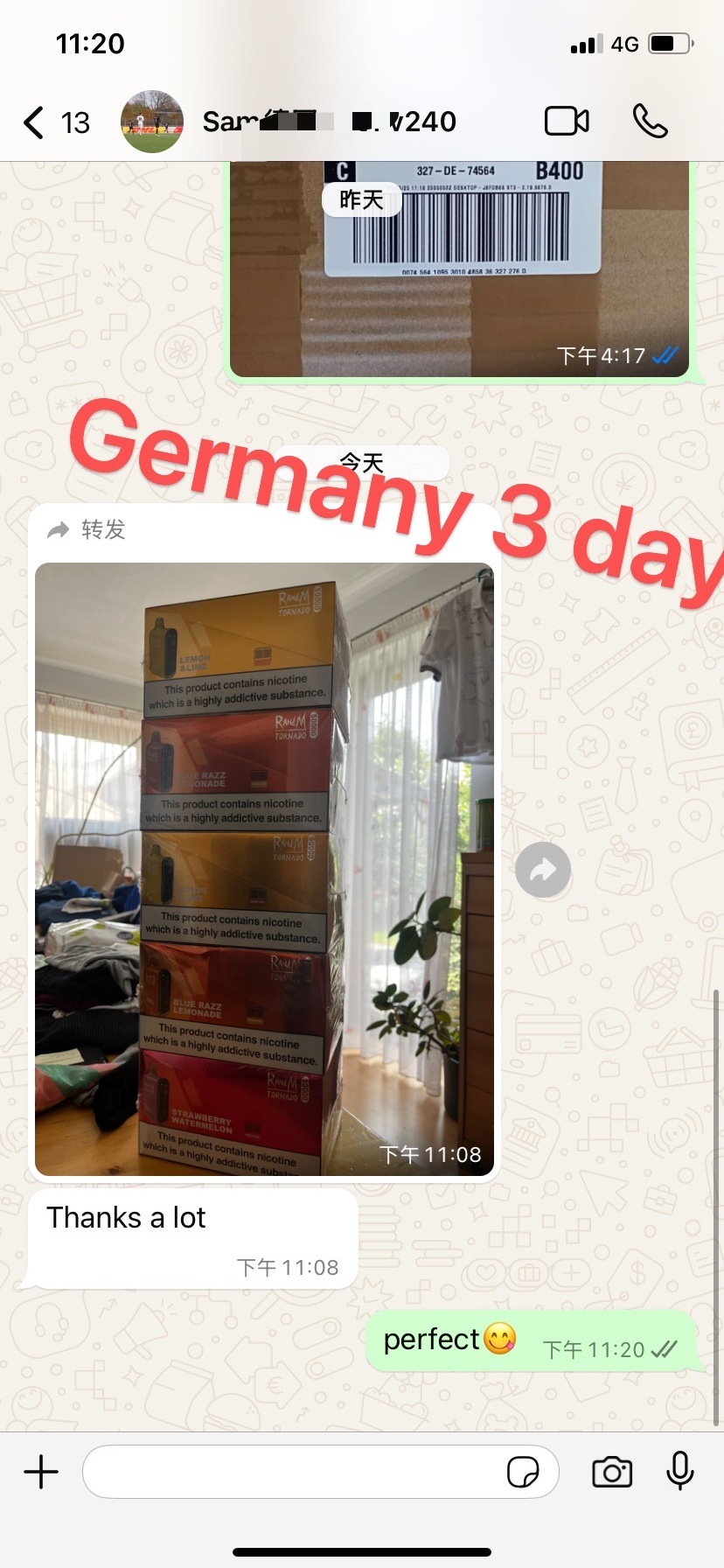 Germany customer delivery - RandM Tornado (Fumot)